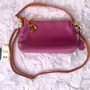 Purple Leather Valentina Purse NWT
